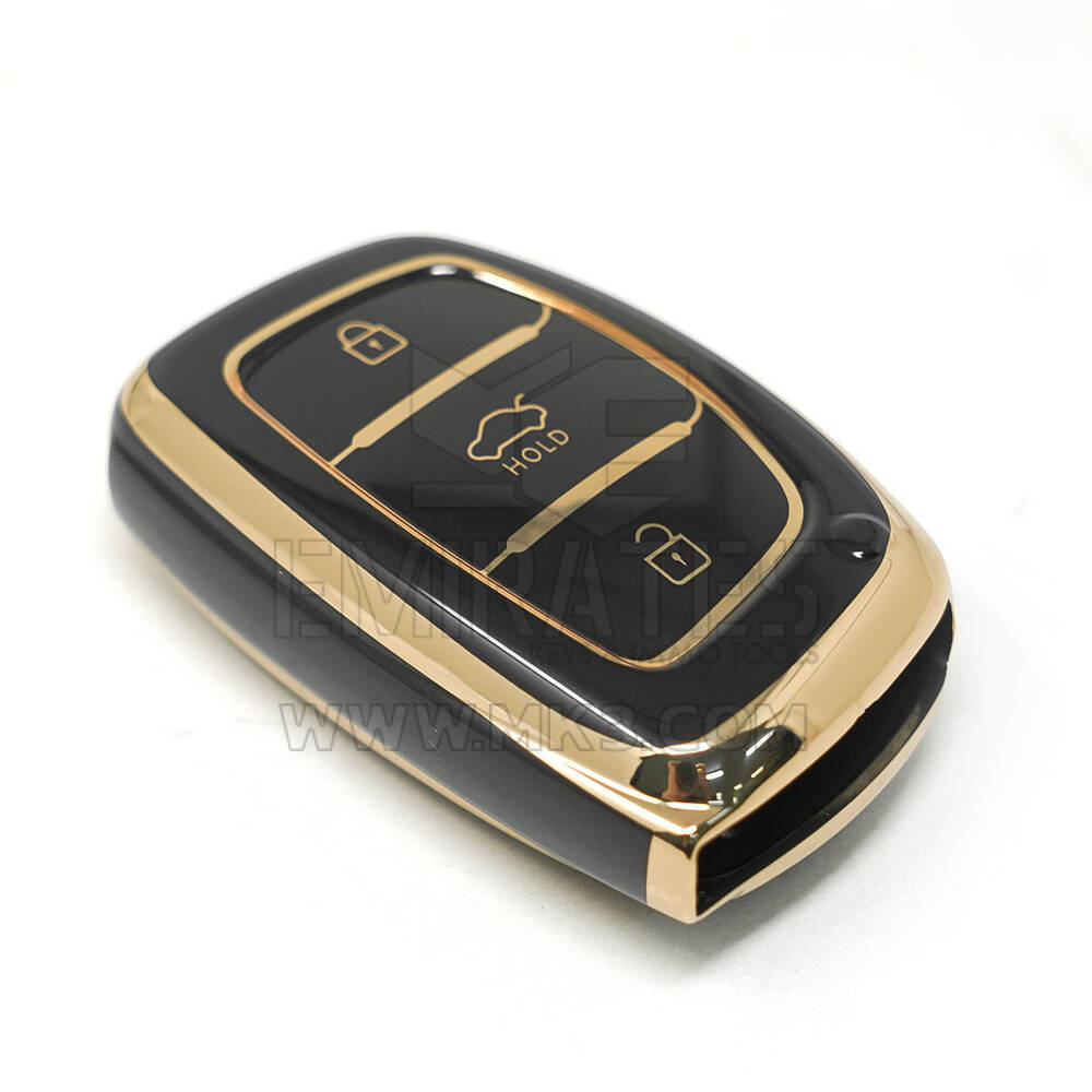 nueva cubierta de alta calidad nano del mercado de accesorios para hyundai tucson llave remota inteligente 3 botones color negro | Claves de los Emiratos