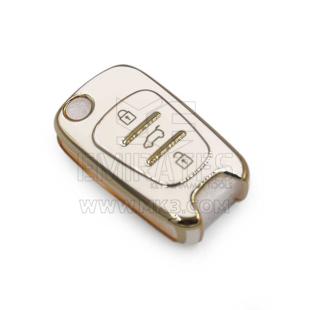 nueva cubierta de alta calidad nano del mercado de accesorios para hyundai 2011 llave remota del tirón 3 botones color blanco suv | Claves de los Emiratos