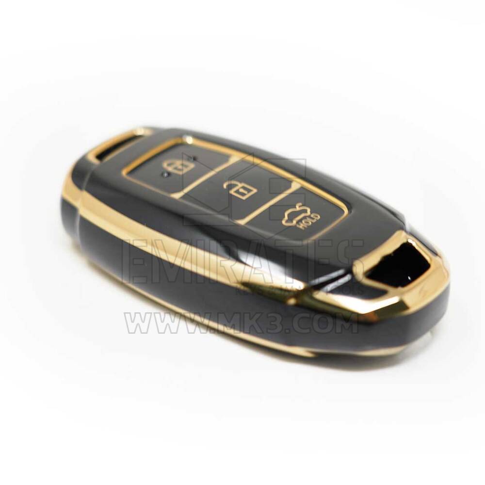 nueva cubierta de alta calidad nano del mercado de accesorios para llave remota hyundai 3 botones color negro | Claves de los Emiratos