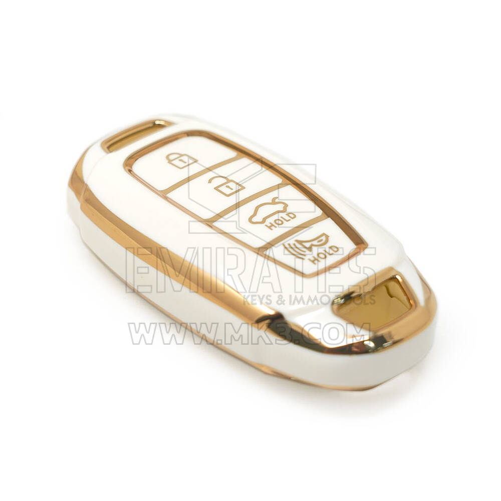 nueva cubierta de alta calidad nano del mercado de accesorios para hyundai kona llave remota 4 botones arranque automático sedán color blanco | Claves de los Emiratos