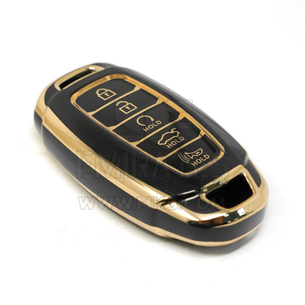 New Aftermarket Nano Cobertura de Alta Qualidade Para Hyundai Remote Key 4+1 Botões Auto Start Cor Preta | Chaves dos Emirados