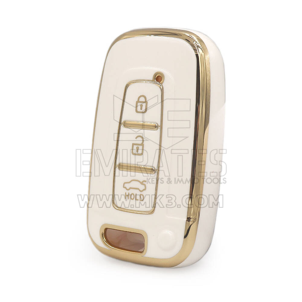 Nano High Quality Cover For KIA Hyundai Remote Key 3 Buttons White Color