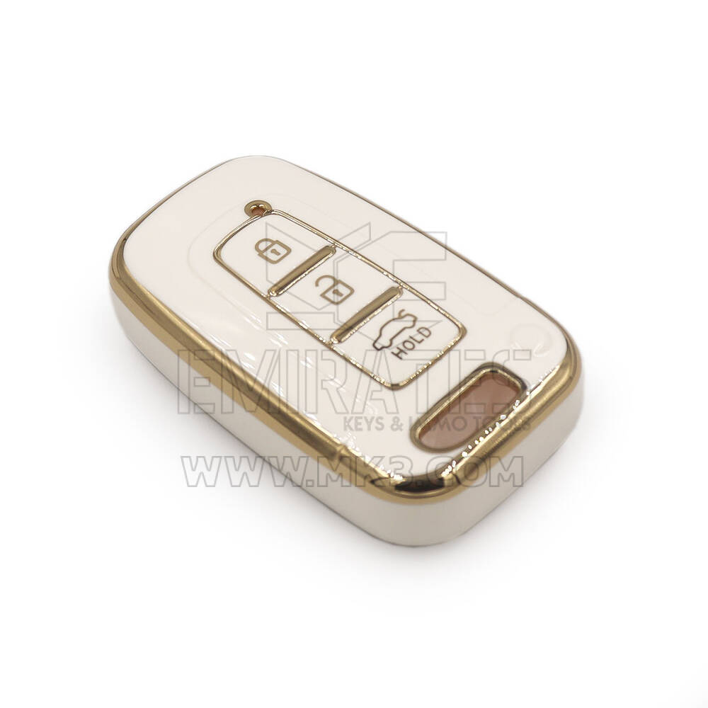 Nueva cubierta de alta calidad Nano del mercado de accesorios para KIA Hyundai Remote Key 3 botones Color blanco | Claves de los Emiratos