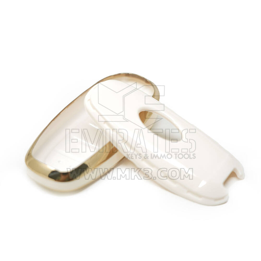 Capa nano de alta qualidade para Hyundai Sonata Remote Key 4 botões Auto Start cor branca - MK14825 - f-2