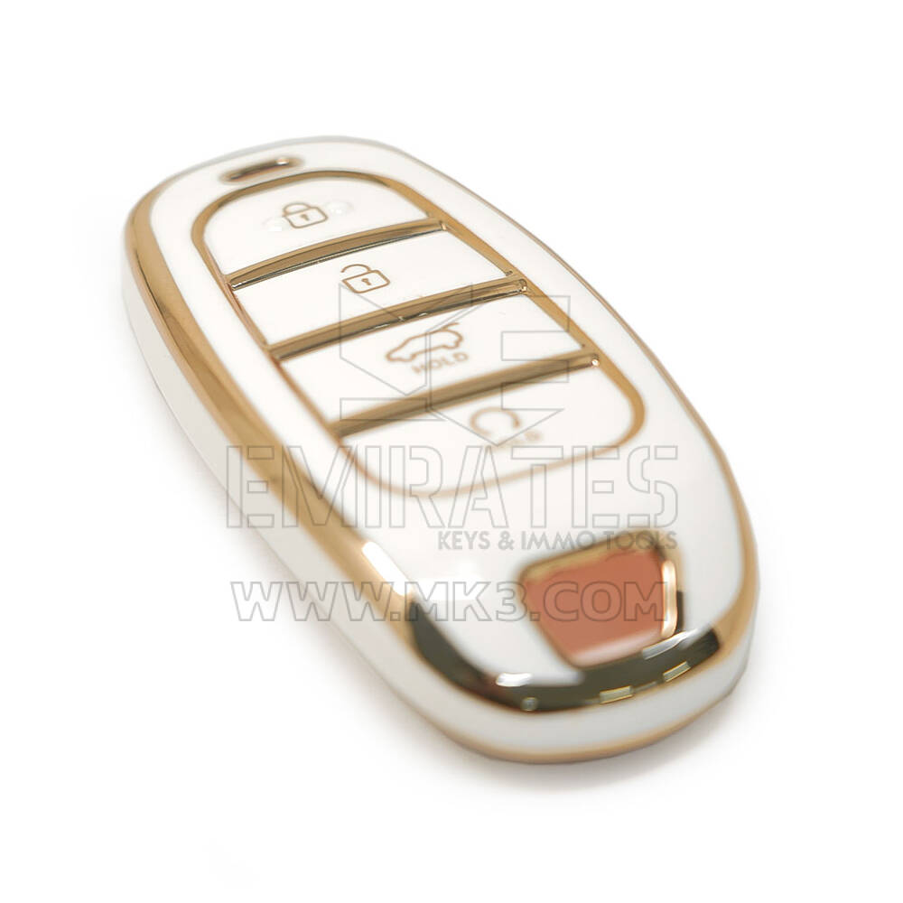 nueva cubierta de alta calidad nano del mercado de accesorios para hyundai sonata llave remota 4 botones de inicio automático color blanco | Claves de los Emiratos