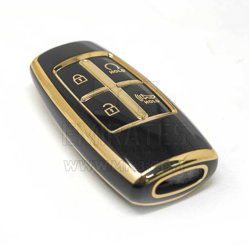 Nueva cubierta Nano de alta calidad del mercado de accesorios para llave remota Genesis 3 + 1 botones de inicio automático Color negro | Cayos de los Emiratos