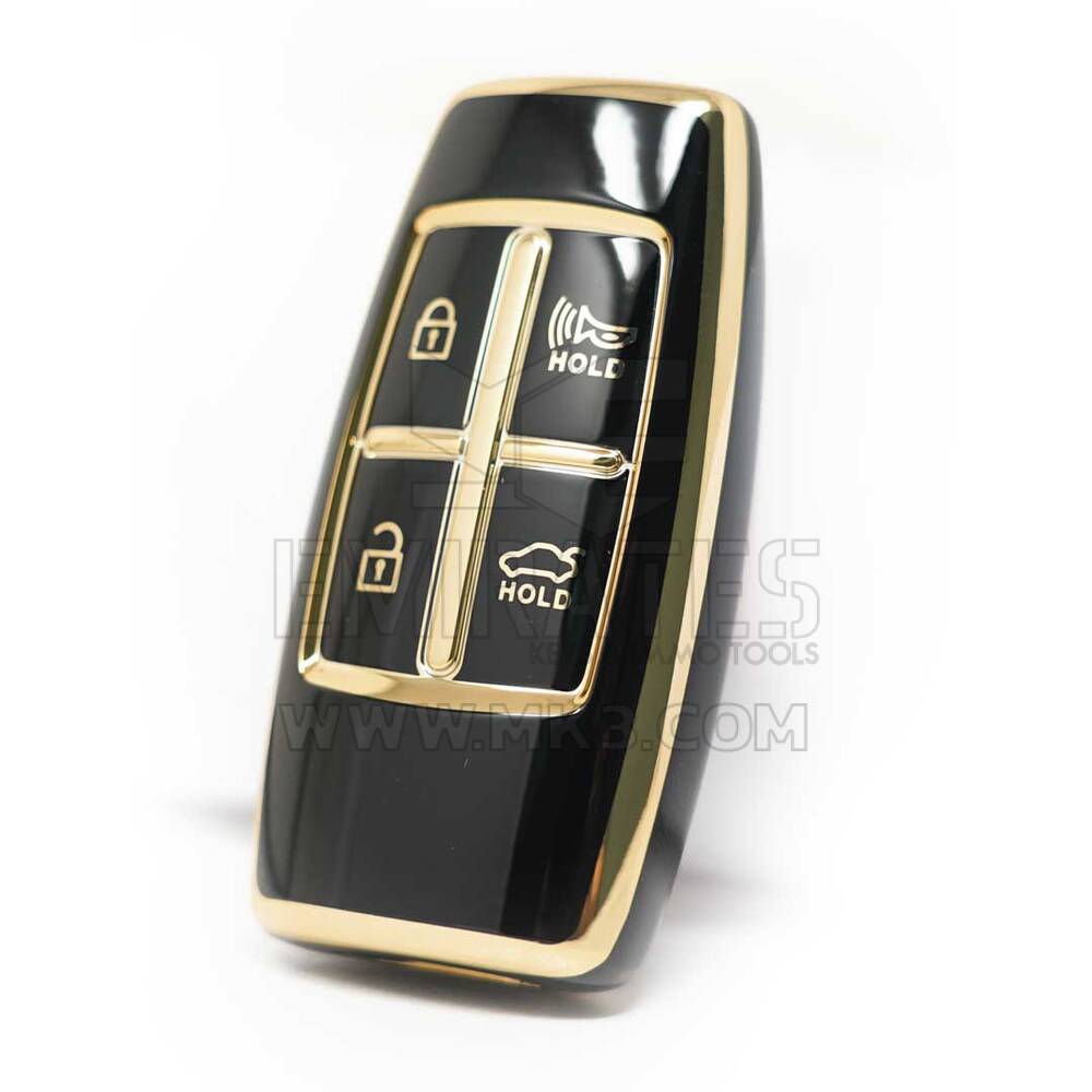 Genesis Remote Key için Nano Yüksek Kaliteli Kapak 3+1 Düğme Siyah Renk