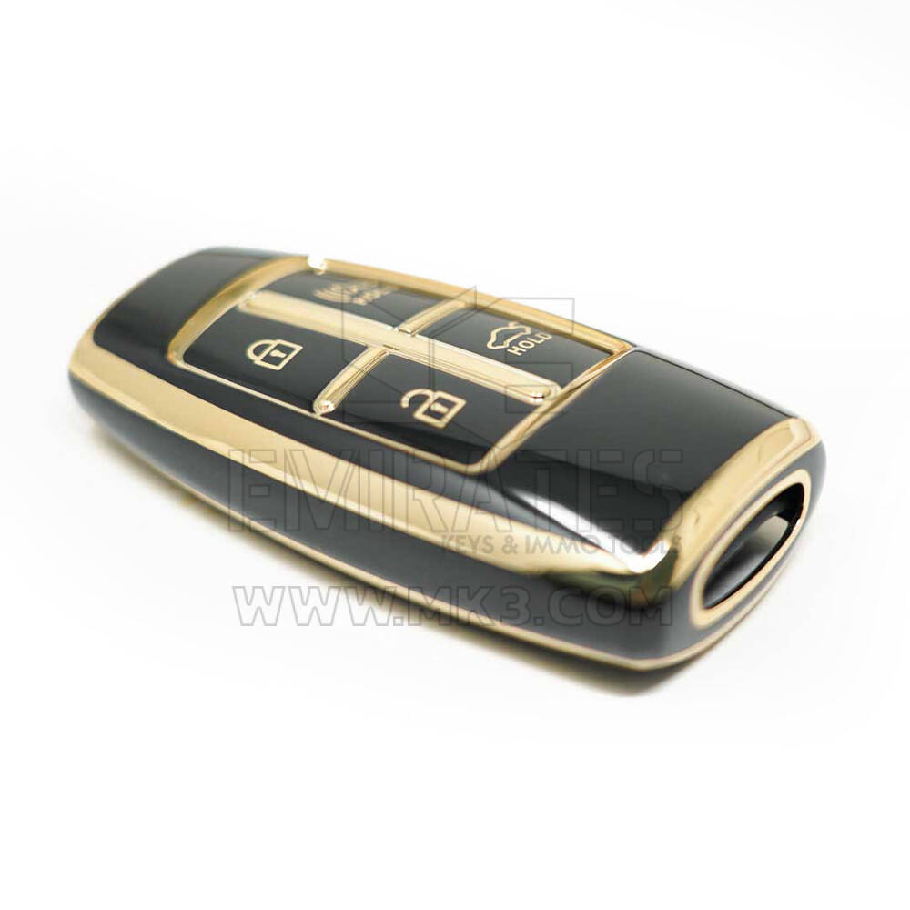 Nueva cubierta Nano de alta calidad del mercado de accesorios para llave remota Genesis 3 + 1 botones Color negro | Cayos de los Emiratos