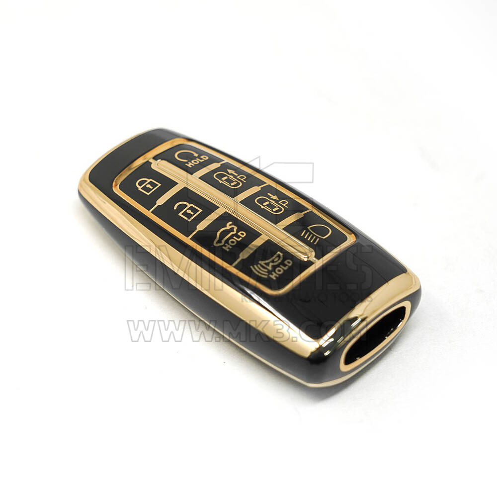 Nueva cubierta Nano de alta calidad del mercado de accesorios para llave remota Genesis 7 + 1 botones de inicio automático Color negro | Cayos de los Emiratos