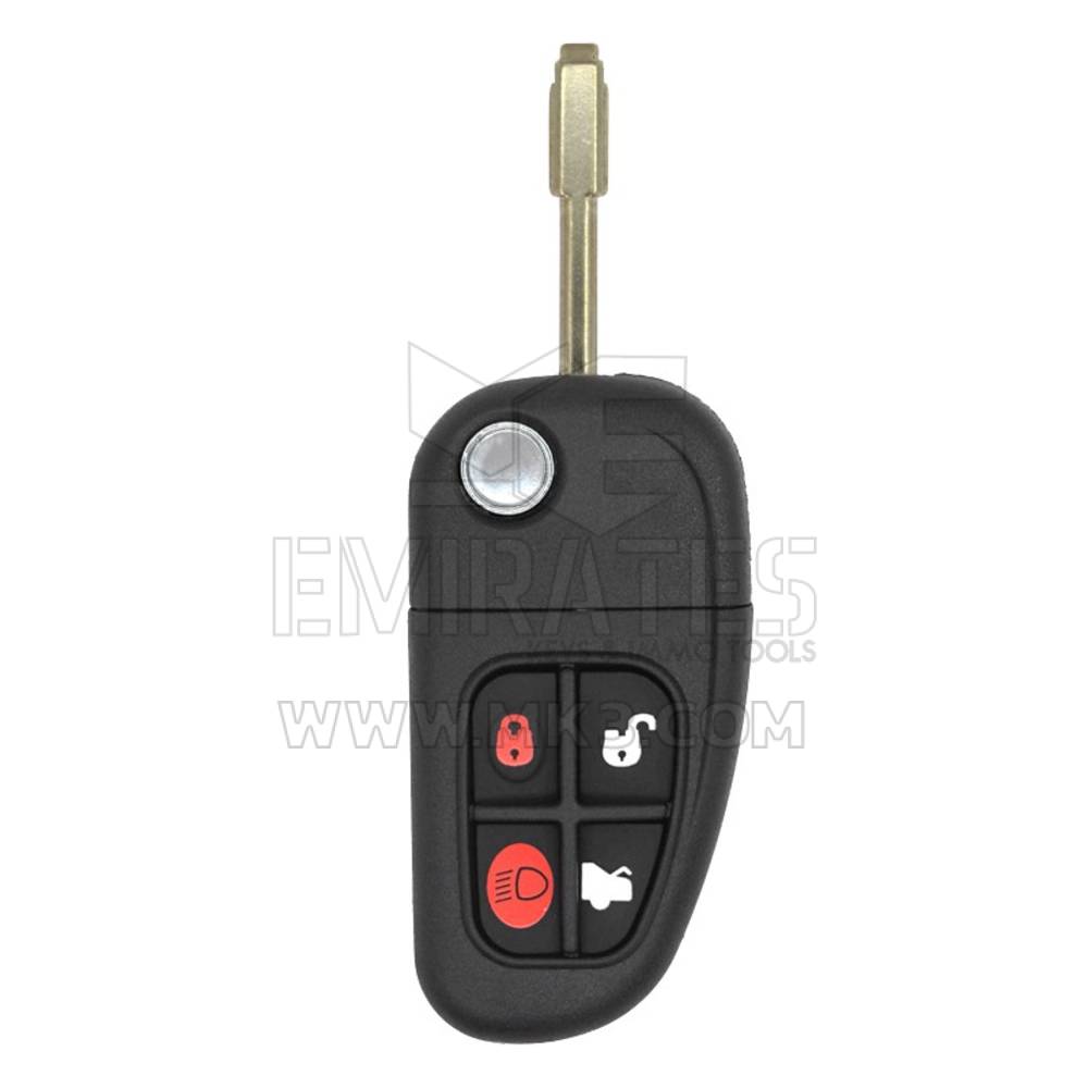 Coque de clé télécommande Jaguar Flip de haute qualité, 4 boutons avec tête, couverture de clé télécommande Emirates Keys | Clés des Émirats