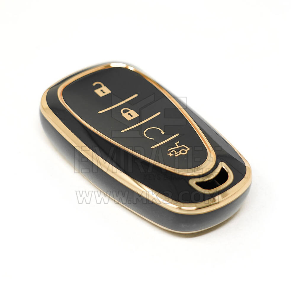 New Aftermarket Nano High Quality Cover For Chevrolet Remote Key 4 Buttons Auto Start Black Color | Emirates Keys