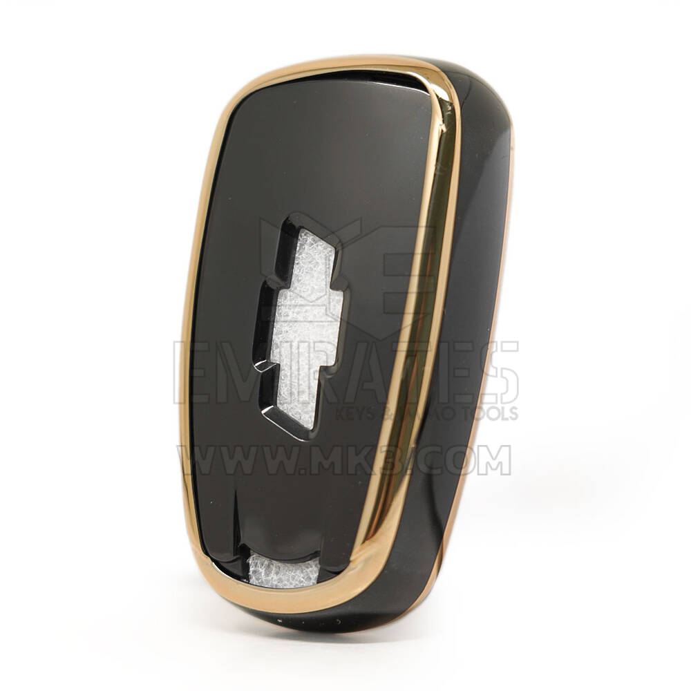 Nano  Cover For Chevrolet Remote Key 3+1 Buttons Black Color | MK3