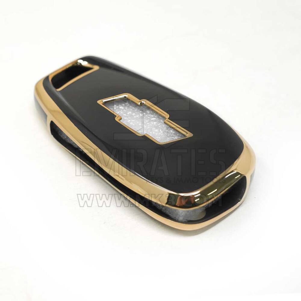 New Aftermarket Nano High Quality Cover For Chevrolet Flip Remote Key 3 Buttons Black Color | Emirates Keys