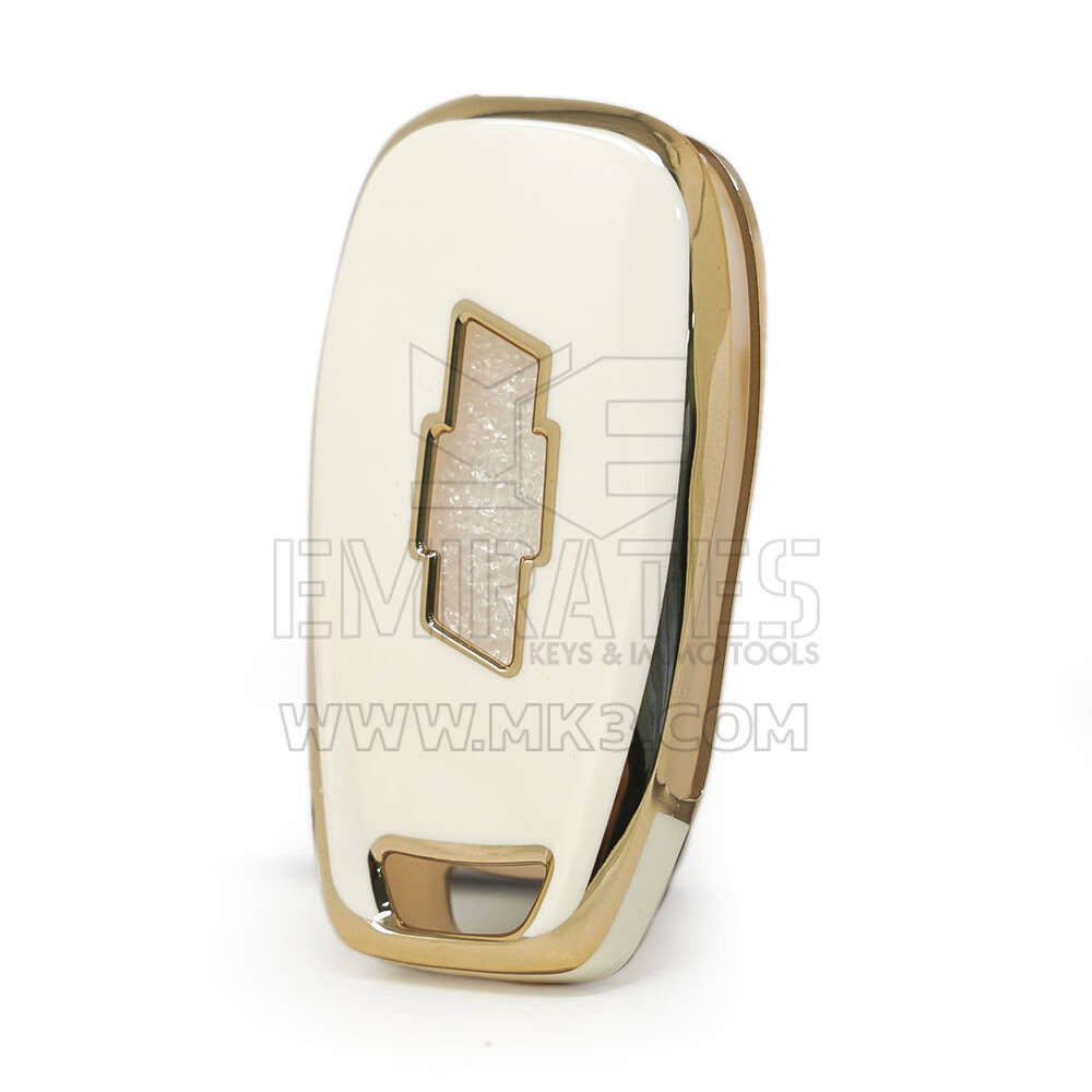 Nano Cover pour Chevrolet Flip Remote Key 3 Boutons Blanc | MK3