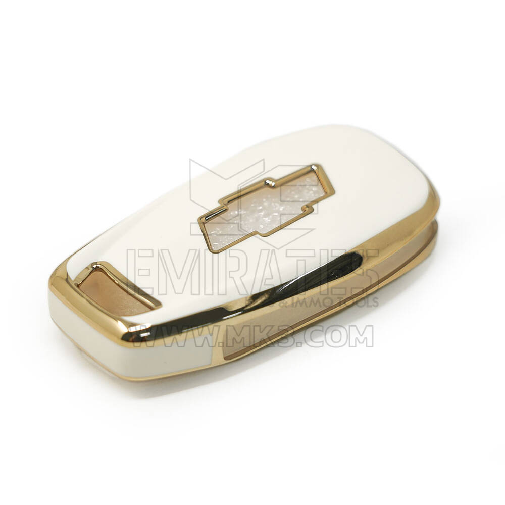nueva cubierta de alta calidad nano del mercado de accesorios para chevrolet flip remote key 3 botones color blanco | Claves de los Emiratos