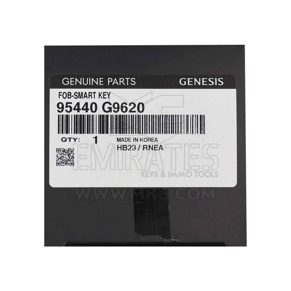 Nova Chave Remota Inteligente Genesis G70 2022 Genuína/OEM 4 Botões 433MHz Início Automático Número de Peça OEM: 95440-G9620 | Chaves dos Emirados