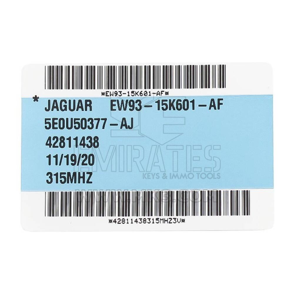 Nova chave inteligente genuína Jaguar 5 botões 315 MHz HK83-15K601-AC HK8315K601AC / EW93-15K601-AF | Chaves dos Emirados