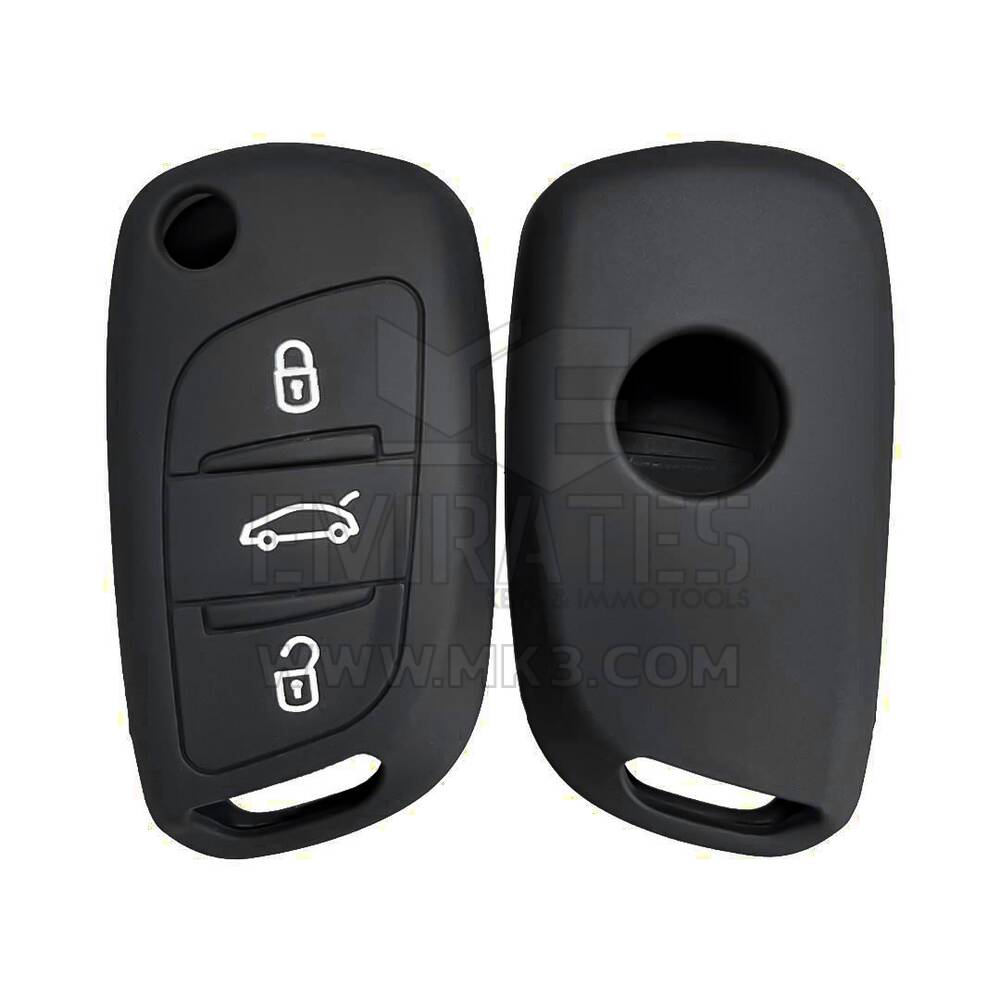 جراب سيليكون لجهاز Citroen DS Flip Remote 3 أزرار