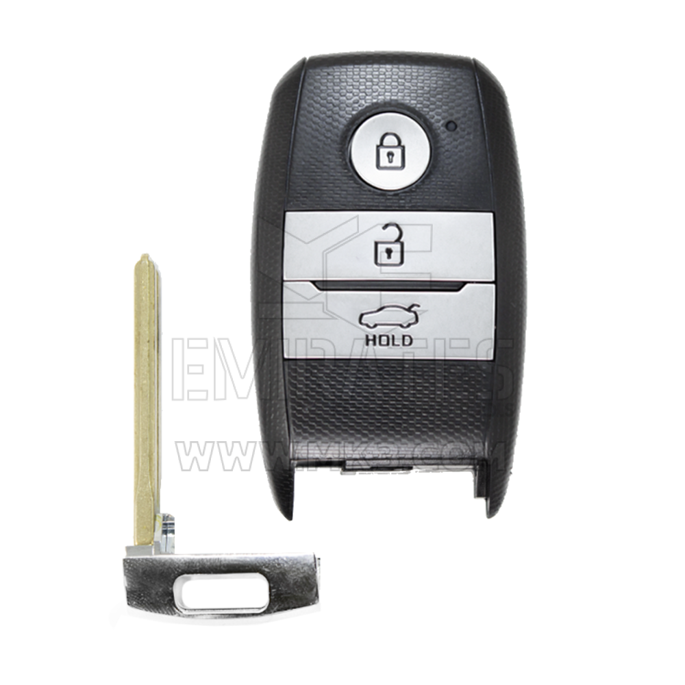 KIA Remote Key , New KIA Optima Sportage Sorento Smart Remote Key Proximity Type 3 Buttons 433MHz HITAG 2 ID46 PCF7952A Transponder  FCC ID: SVI-XMFGEO3| Emirates Keys