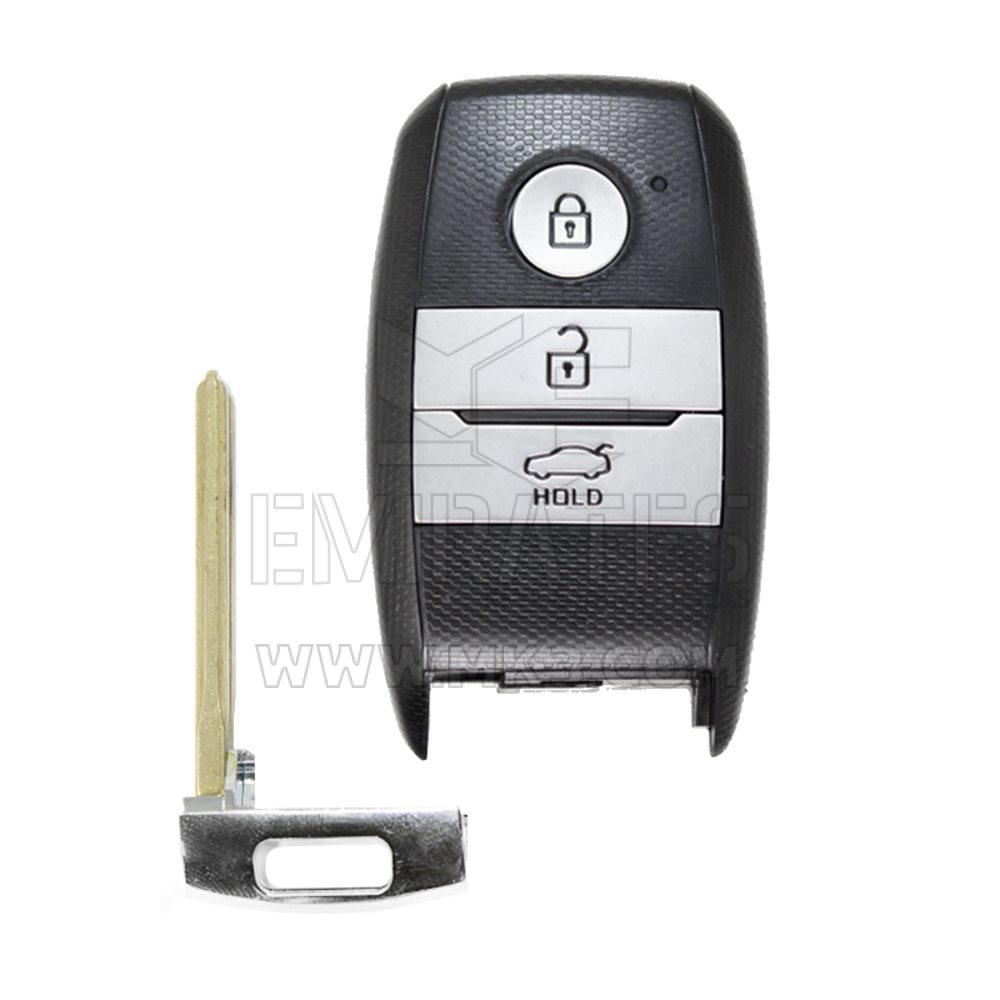 Llave remota KIA, nueva llave remota inteligente KIA Optima Sportage Sorento tipo de proximidad 3 botones 433MHz HITAG 2 ID46 PCF7952A transpondedor FCC ID: SVI-XMFGEO3| Claves de los Emiratos