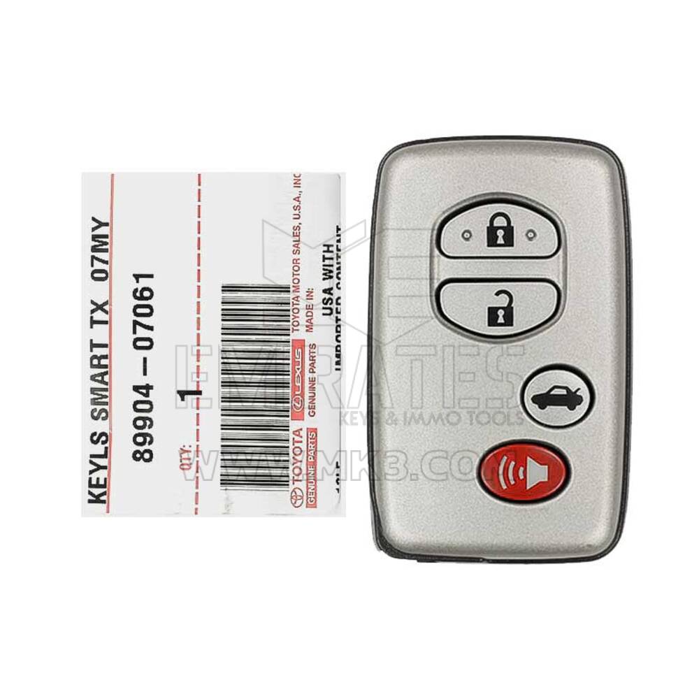 Brand New Toyota Avalon 2007-2010 Genuine Smart Key 4 Buttons 433MHz 89904-07061 8990407061 / FCCID: 14AAC | Chaves dos Emirados