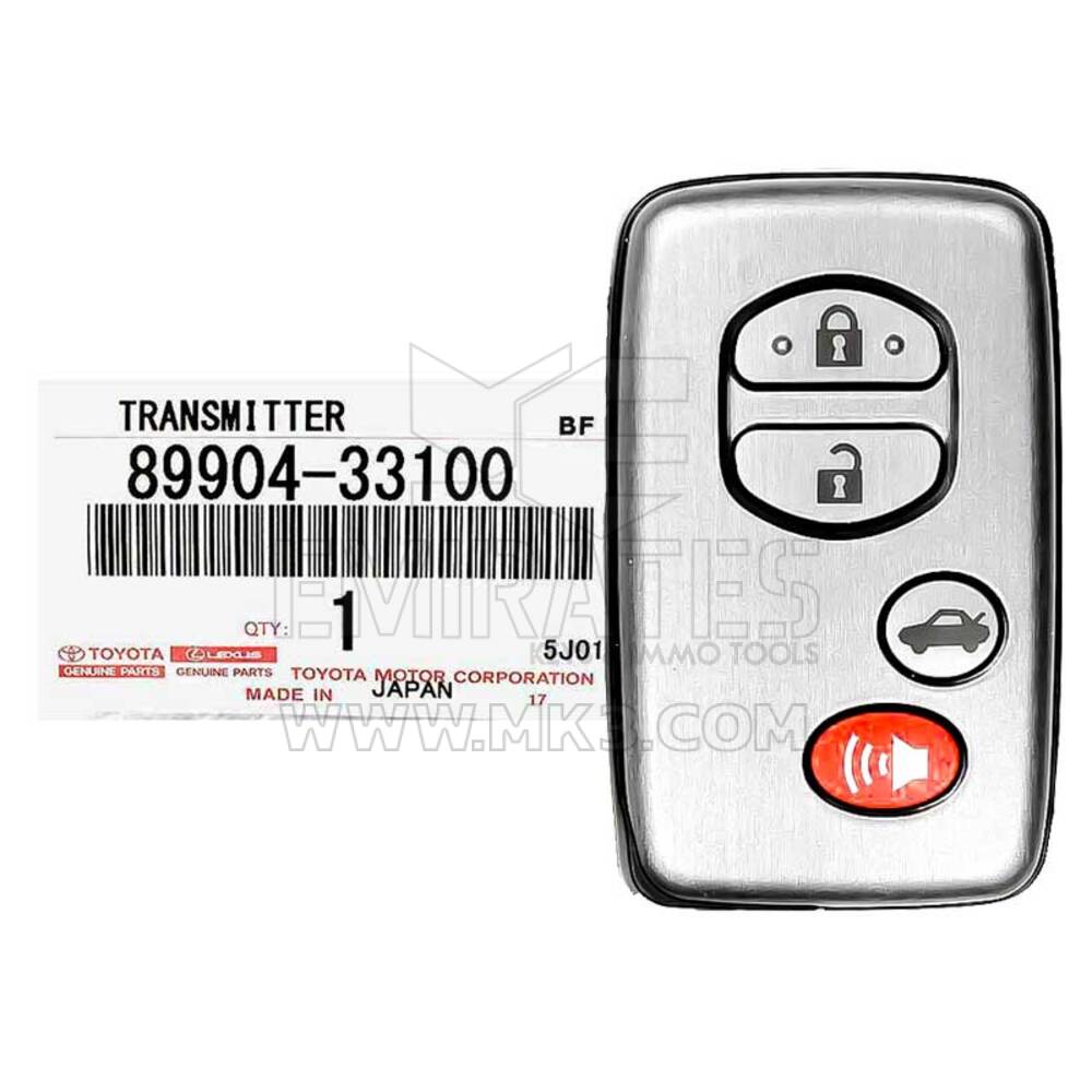 Novo Toyota Aurion 2008 Genuine Smart Key 4 Buttons 433MHz 89904-33100 8990433100 / FCCID: B53EA | Chaves dos Emirados