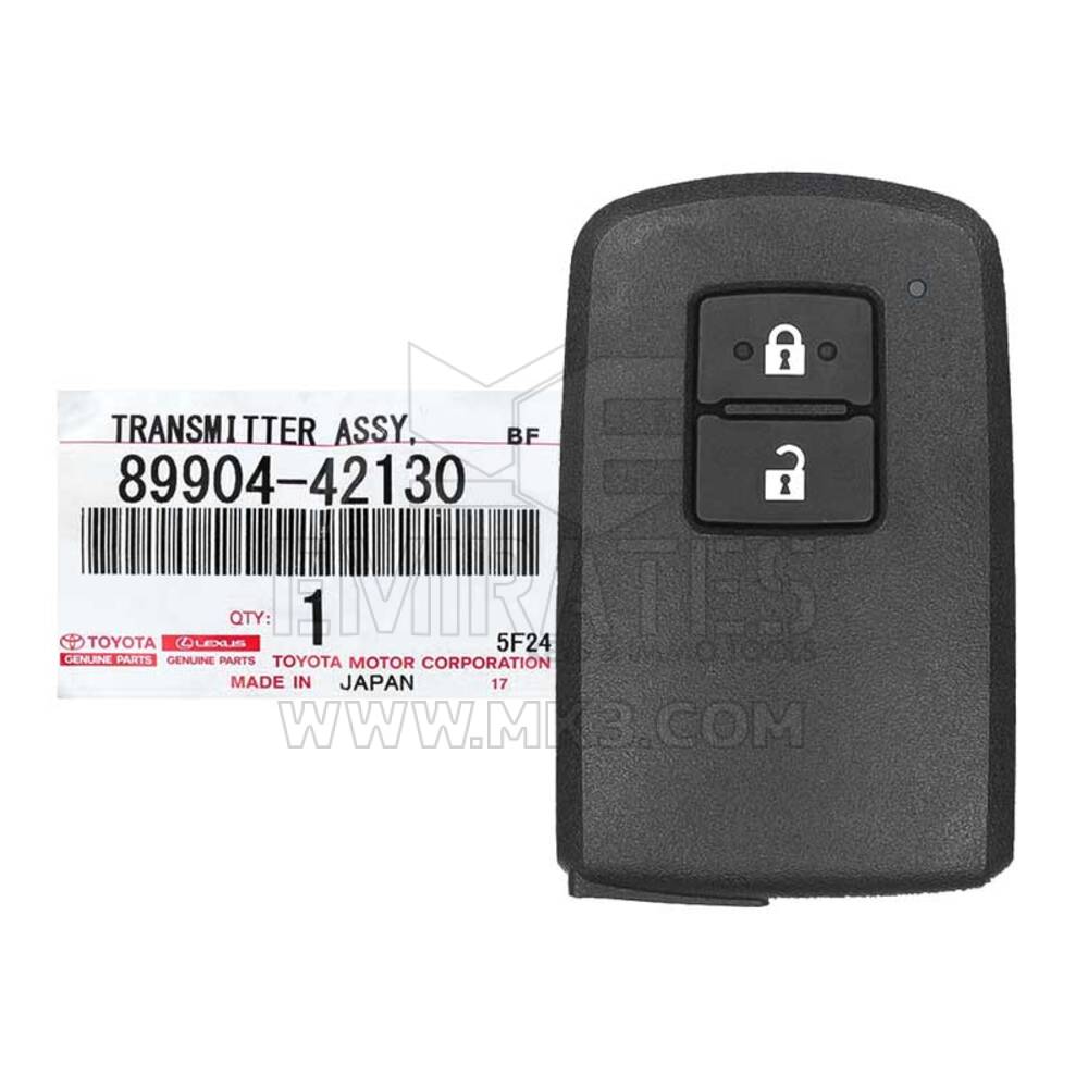 Yepyeni Toyota Rav4 2013-2018 Orijinal Akıllı Anahtar Uzaktan 2 Düğme 433 MHz OEM Parça Numarası: 89904-42130 | Emirates Anahtarları