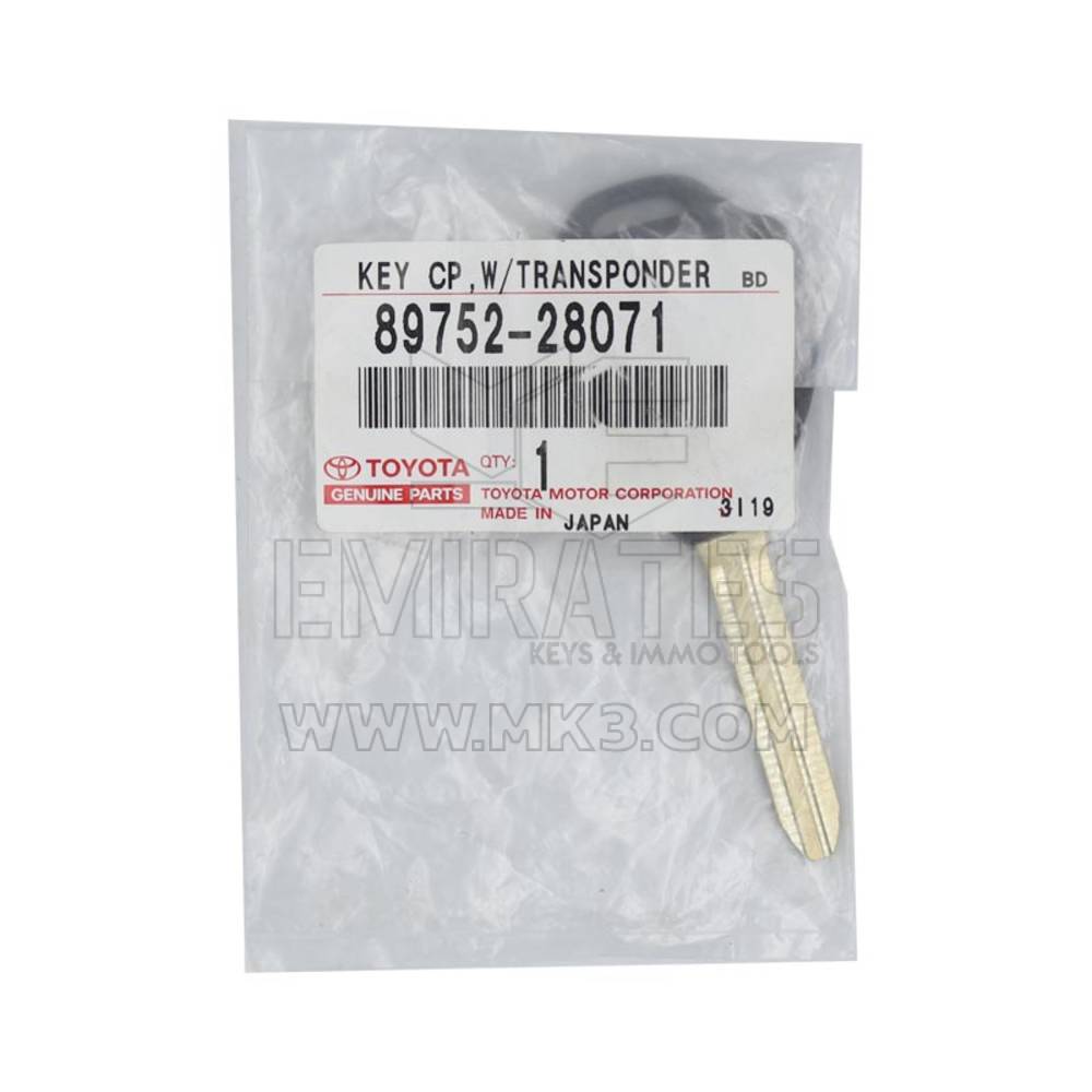 Nuevo Toyota Warda Genuine/OEM Remote Key Shell 4D 4 botones Número de pieza OEM: 89752-28071, 8975228071 | Cayos de los Emiratos