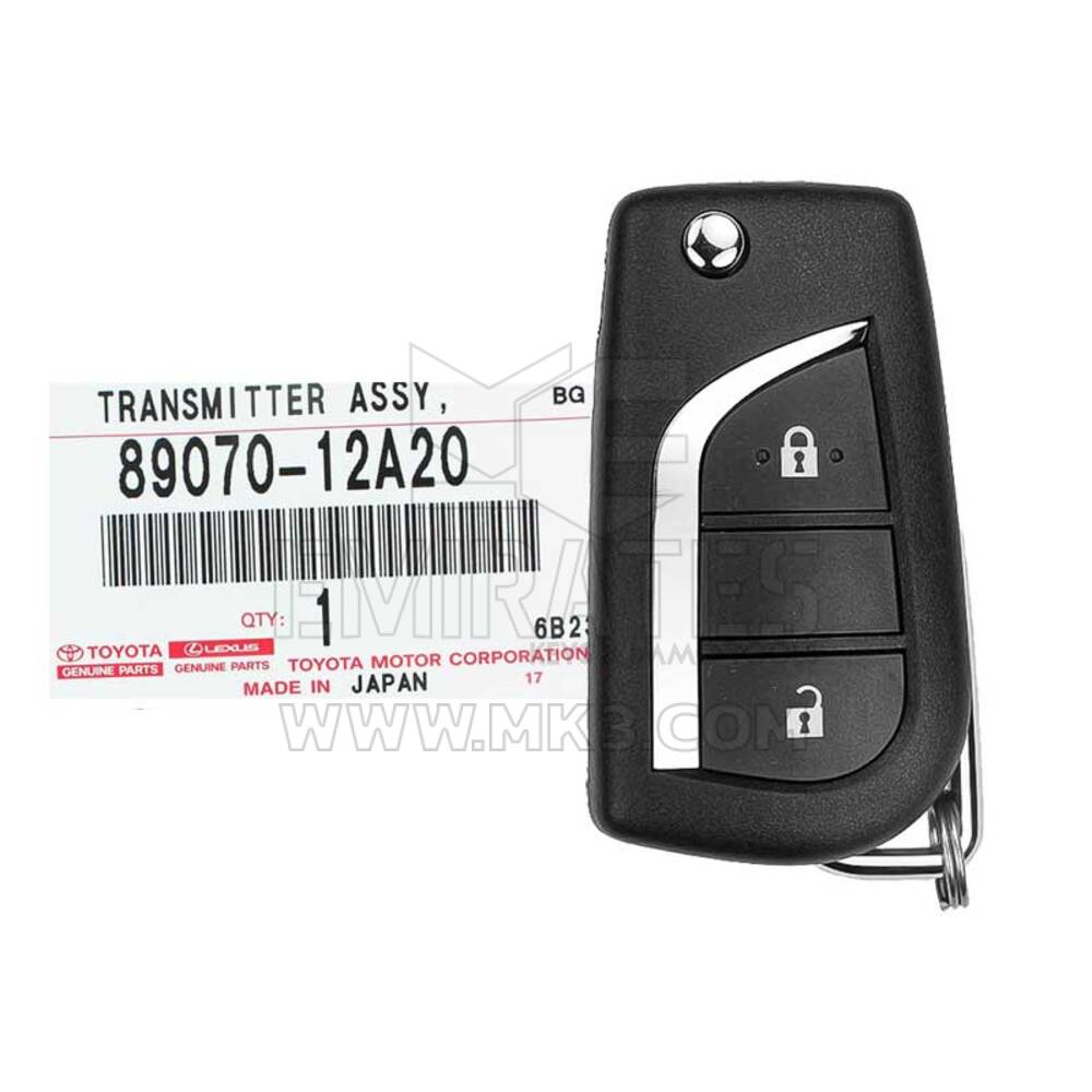 Brand New Toyota Corolla Auris 2013-2015 Genuine/OEM Flip Remote Key 2 Buttons 315MHz 89070-12A20 8907012A20 | Emirates Keys