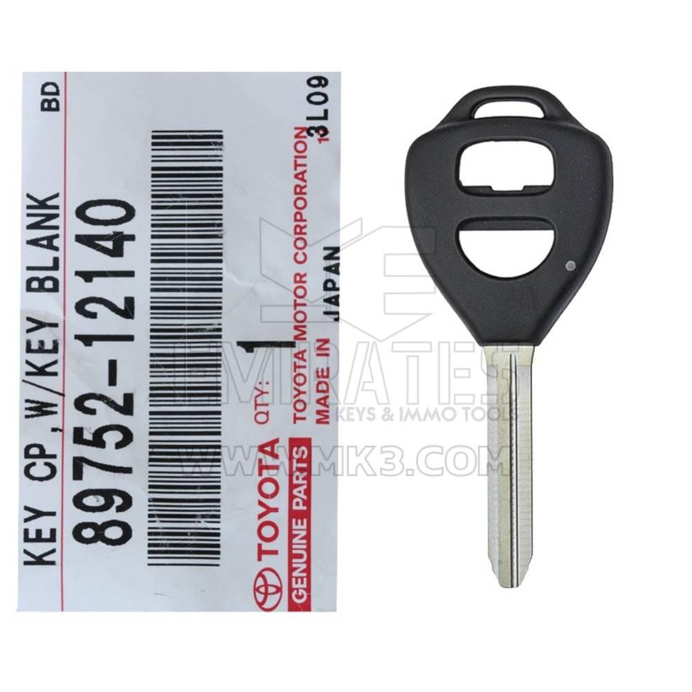 Coque de clé télécommande d'origine/OEM pour Toyota Corolla Yaris RAV4, transpondeur G à 2 boutons, numéro de pièce OEM : 89752-12140 | Clés des Émirats