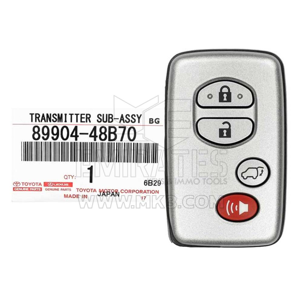 NOVO Toyota Highlander Kluger 2010 Genuine/OEM Smart Key Remoto 4 Botões 315MHz 89904-48B70 8990448B70 / FCCID: B77EH | Chaves dos Emirados