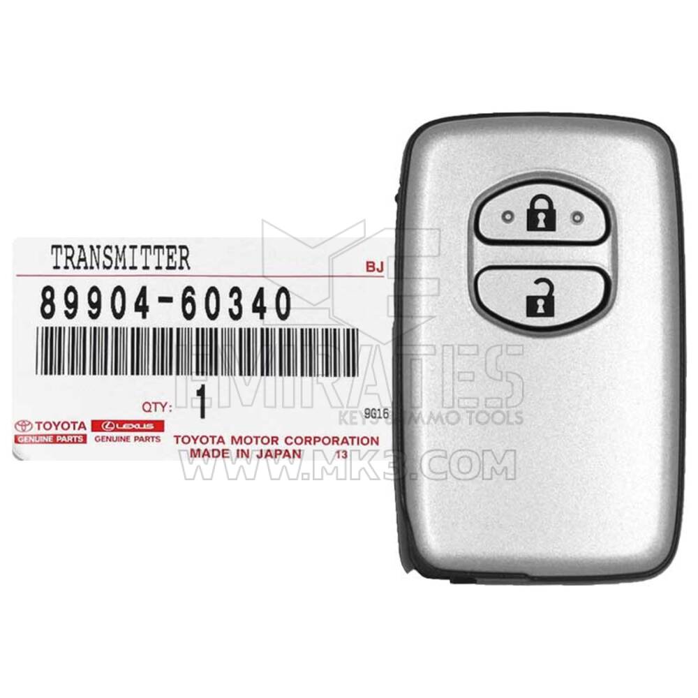 Novo Toyota Land Cruiser 2008-2009 Genuine Smart Remote Key 2 Buttons 315MHz 89904-60340 8990460340 / FCCID: B77EA | Chaves dos Emirados