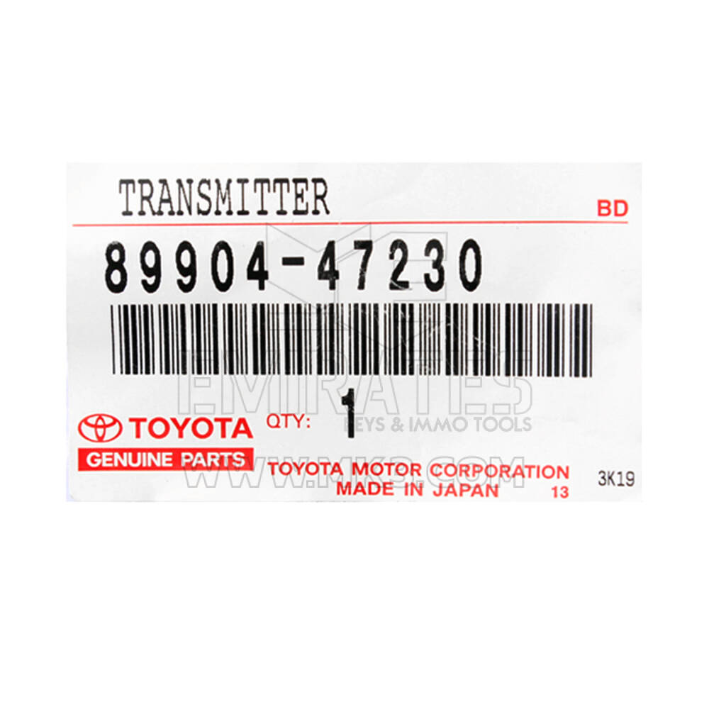 NOVO Toyota Prius 4Runner Venza 2010 019 Genuine Smart Key Remoto 3 Botões 315MHz 89904-47230 / 89904-47371 / 89904-47370 - FCCID:HYQ14ACX | Chaves dos Emirados