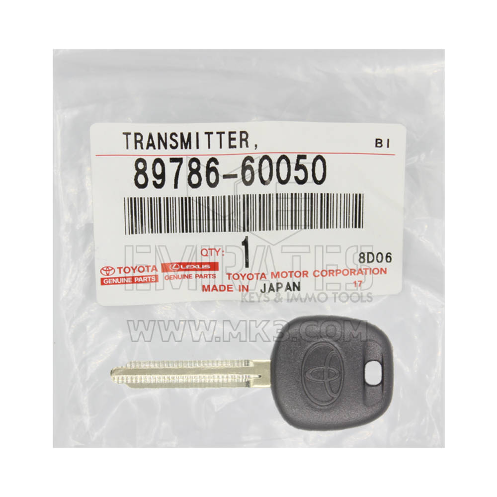 Оригинальный ключ транспондера Toyota 4C 89786-60050 | МК3