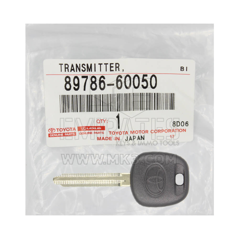 Chave Transponder Genuína Toyota 4C 89786-60050 | MK3