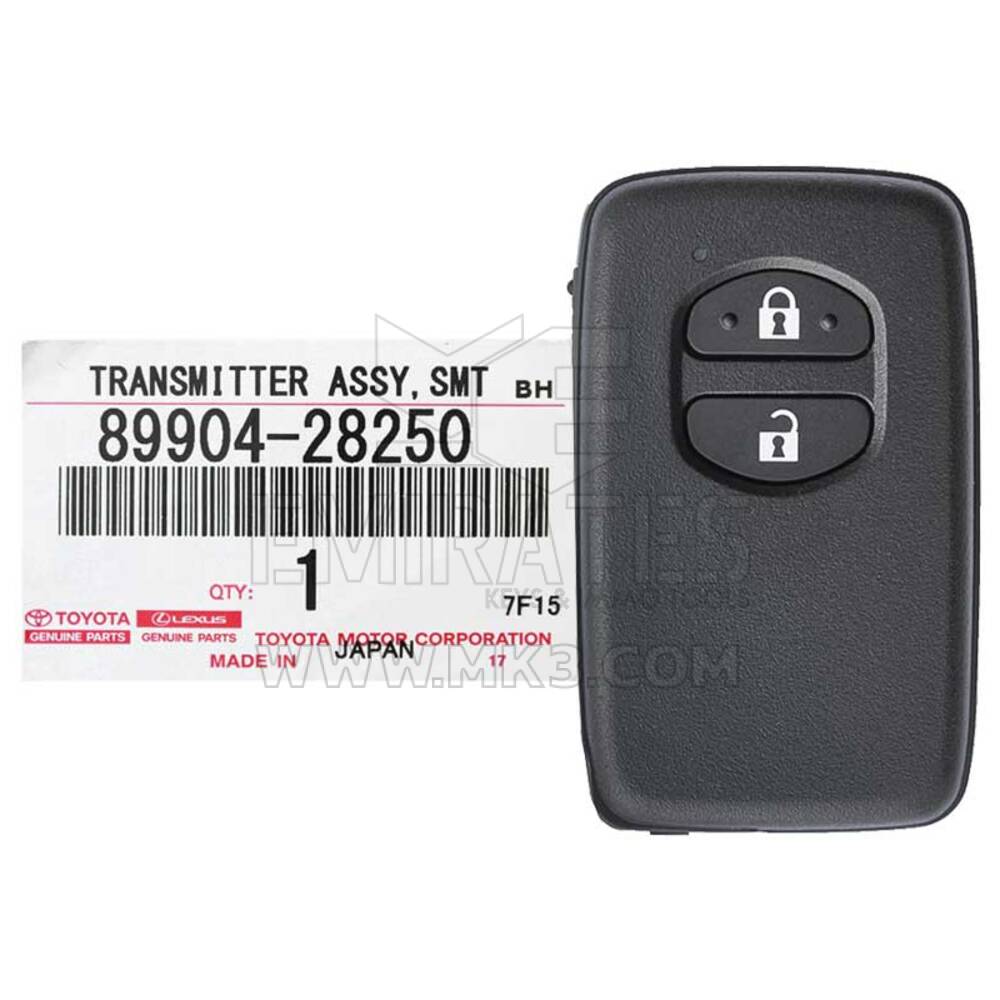 BRAND NEW Toyota Previa Tarago 2008-2017 Genuine/OEM Smart Key Remoto 2 Botões 433MHz 89904-28250 8990428250 / FCCID: B77EA | Chaves dos Emirados