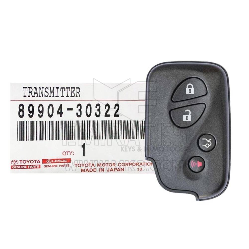 Brand NEW Lexus IS GS ES LS460 2007-2008 Genuine/OEM Smart Key 4 Buttons 433MHz 89904-30322 / 89904-30323 / FCCID: 14AAC | Chaves dos Emirados