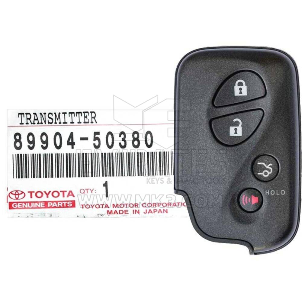 العلامة التجارية الجديدة لكزس LS460 ES GS IS 2009 أصلي / OEM Smart Key 4 أزرار 315 ميجا هرتز 89904-50380 ، 89904-30C60 ، 89904-50Q40 / FCCID: HYQ14AAB | الإمارات للمفاتيح