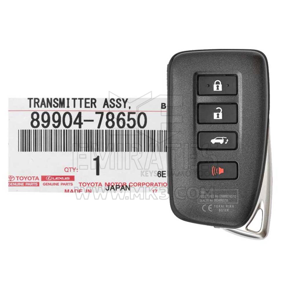 العلامة التجارية الجديدة لكزس LX570 2016 اصلي / OEM Smart Key 4 أزرار 433MHz الصانع الجزء رقم: 89904-78650 FCC ID: BG1EK | الإمارات للمفاتيح