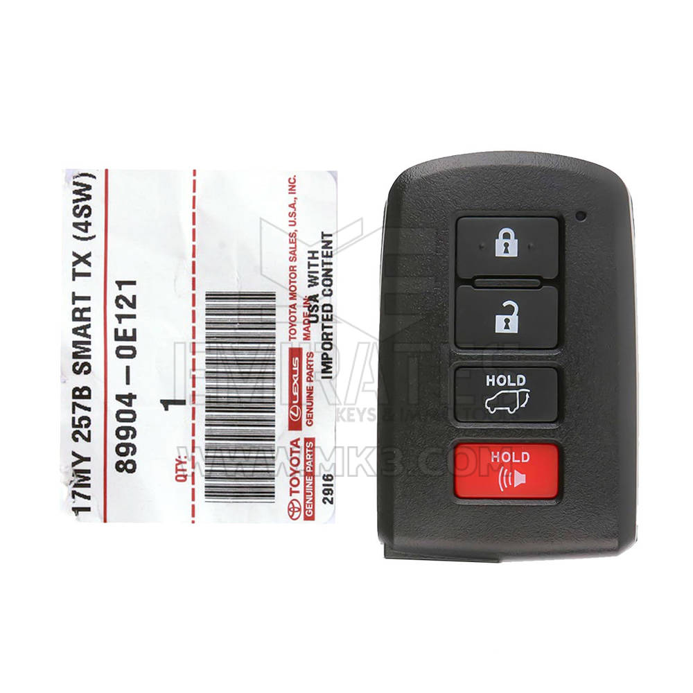 Новый Toyota Highlander 2014-2019 Оригинальный/OEM смарт-ключ 4 кнопки 315 МГц 89904-0E121 89904-60J50 FCCID: HYQ14FBA | Ключи от Эмирейтс