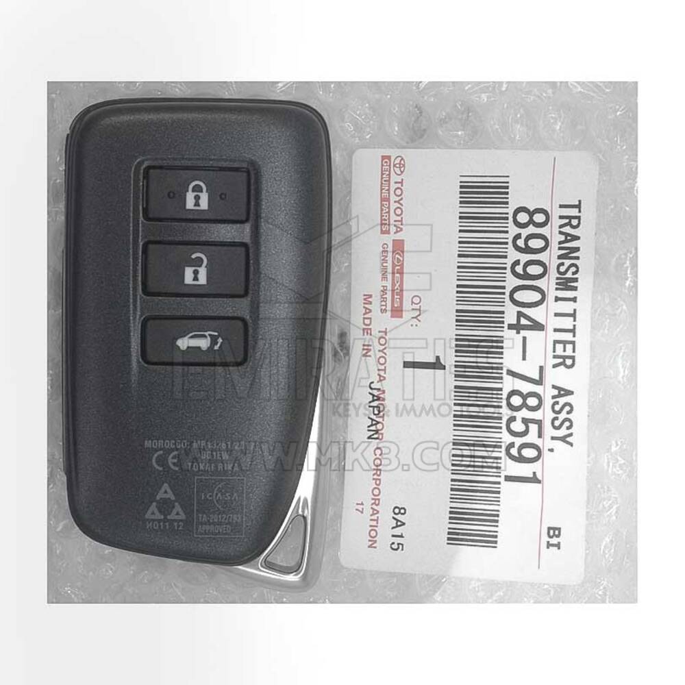 Brand NEW Lexus NX200 / LX570 2015-2018 Genuine/OEM Smart Key Remote 3 Buttons 433MHz 89904-78790 , 89904-78591 , 89904-78791 FCCID: BG1EW | Emirates Keys