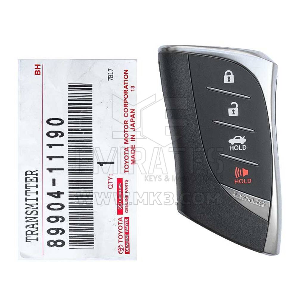 لكزس LC500 2018 أصلي / OEM Smart Key Remote 4 أزرار 315 ميجا هرتز رقم جزء الشركة المصنعة: 89904-11190 ، 89904-53E70 ، 89904-53E70 | الإمارات للمفاتيح