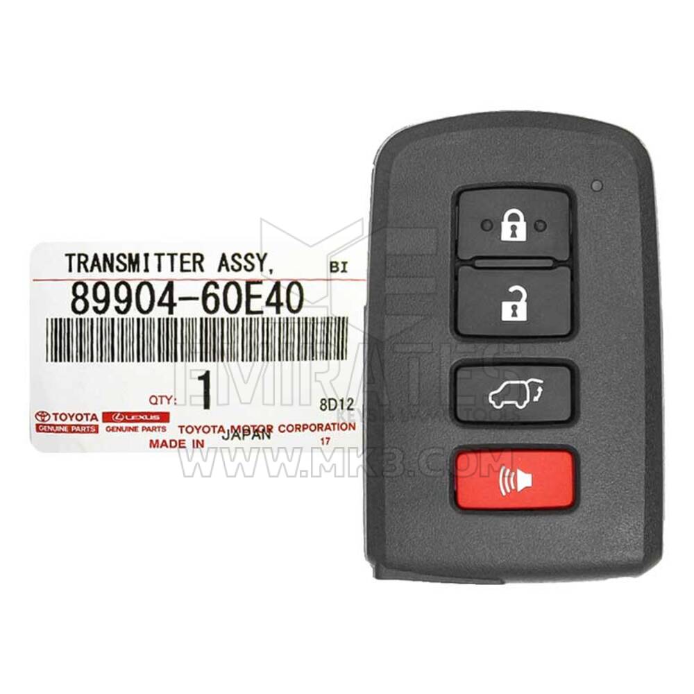 NOVO Toyota Land Cruiser 2016-2017 Genuine/OEM Smart Key Remoto 4 Botões 433MHz 89904-60E40 8990460E40 / FCCID: BH1EK | Chaves dos Emirados