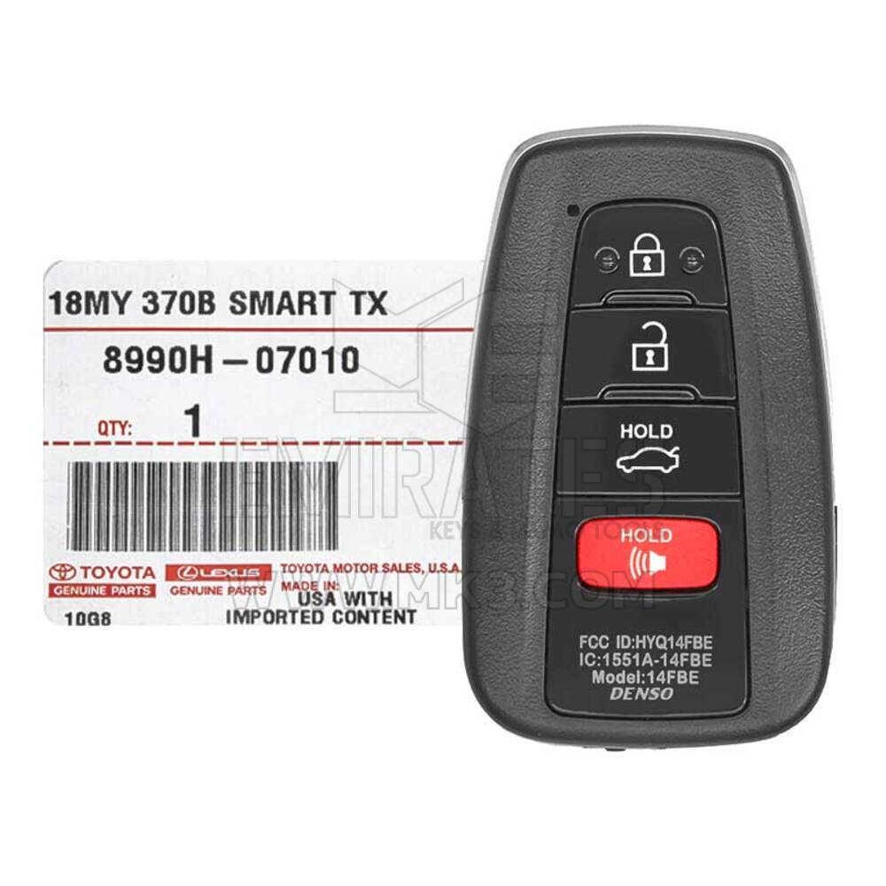 NEW Toyota Avalon 2019-2023 Genuine/OEM Smart Remote Key 4 Buttons 315MHz 8990H-07010 / 8990H-07020 / 8990H-07070 / FCCID : HYQ14FBE | Emirates Keys