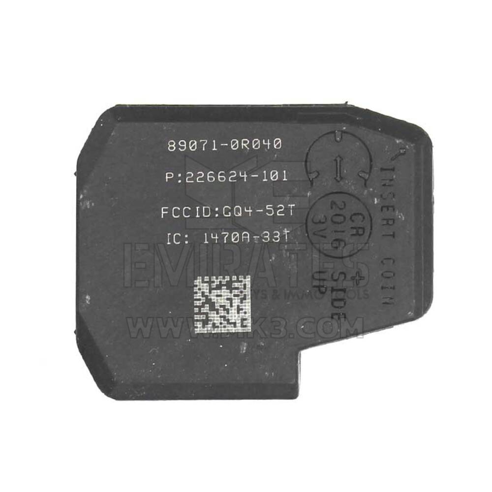 Toyota RAV4 Tundra 2013-2018 Original Remote Key 3 Buttons 315MHz 89071-0R040 / 89070-0C050 / 89070-0R120 / FCCID: GQ4-52T | Emirates Keys