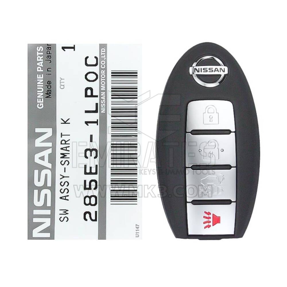 NUEVO Nissan Patrol 2010-2018 Genuine/OEM Smart Key Remote 4 botones 433MHz 285E3-1LP0D, 285E3-1LP0C / FCCID: CWTWB1U787 | Claves de los Emiratos