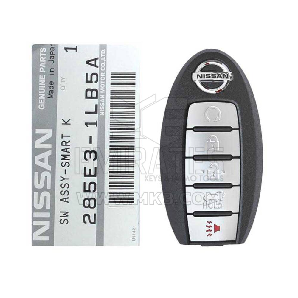 Nuevo Nissan Patrol 2013-2021 Genuine/OEM Smart Key Remote 5 botones 433MHz 285E3-1LB5A 285E31LB5A / FCCID: CWTWB1G744 | Claves de los Emiratos