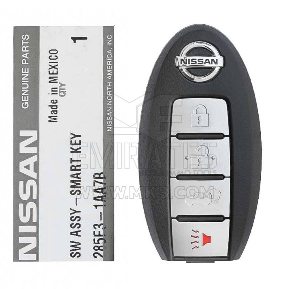 Brand New Nissan Murano 2009-2014 Genuine/OEM Smart Key Remote 4 Buttons 315MHz Manufacturer Part Number: 285E3-1AA7B / 285E3-1AA5B / FCCID: KR55WK49622