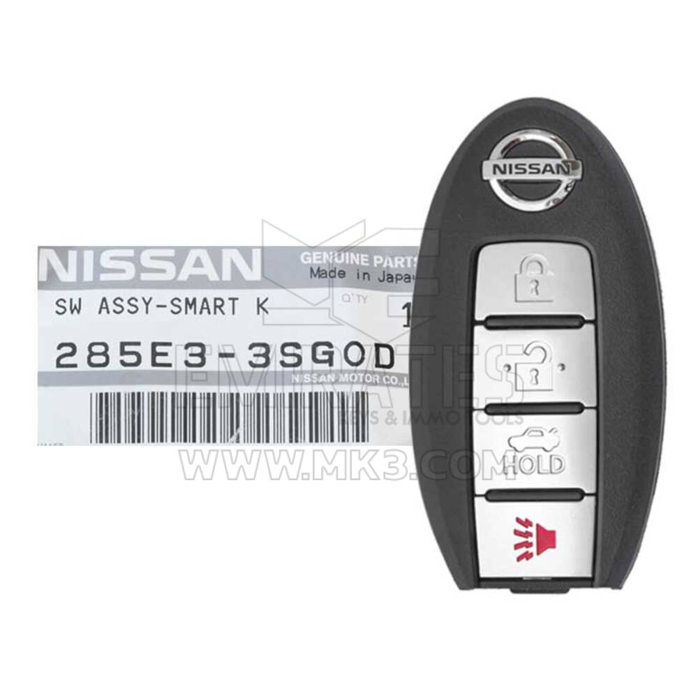 Brand New Nissan Versa Sentra 2013-2019 Genuine/OEM Smart Remote Key 4 Buttons 315MHz PCF7952 HITAG 2- ID46 285E3-3SG0D / FCCID: CWTWB1U840 | Chaves dos Emirados