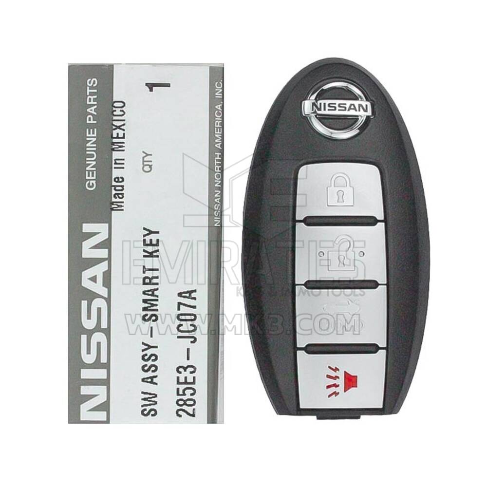 Brand New Nissan Maxima 2013-2014 Genuine/OEM Smart Key Remote 4 boutons 433MHz 285E3-JC07A / FCCID : 5WK49609 | Clés Emirates